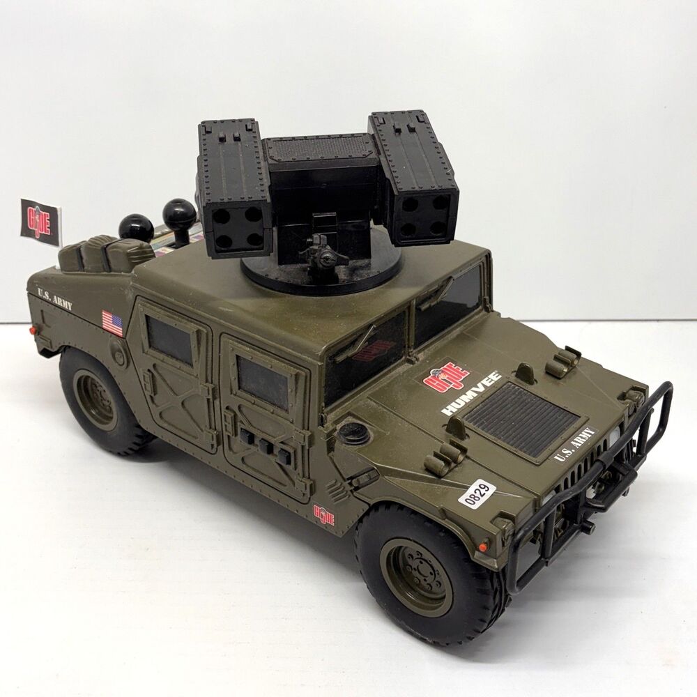 Vintage 2001 Hasbro G.I. Joe HUMVEE Hummer Truck Green/Black Military Truck Toy